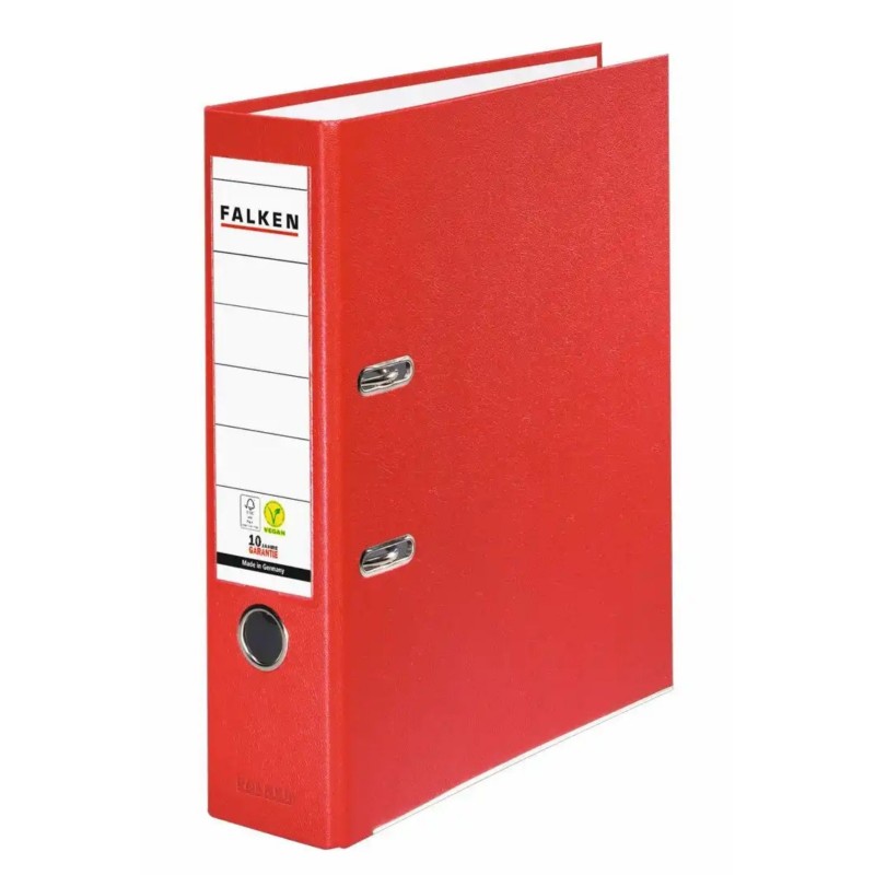 Falken vegan Ordner A4 · breit (8cm) · rot