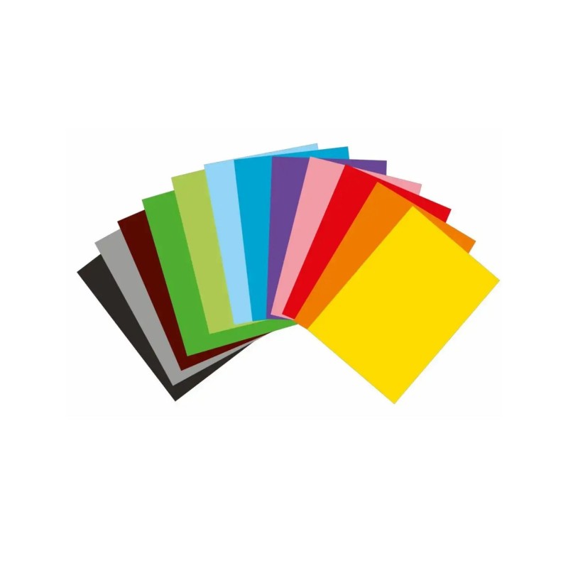 Idena Tonzeichenpapierblock 150 g/m² · DIN A4 · 24 Blatt in 12 Farben