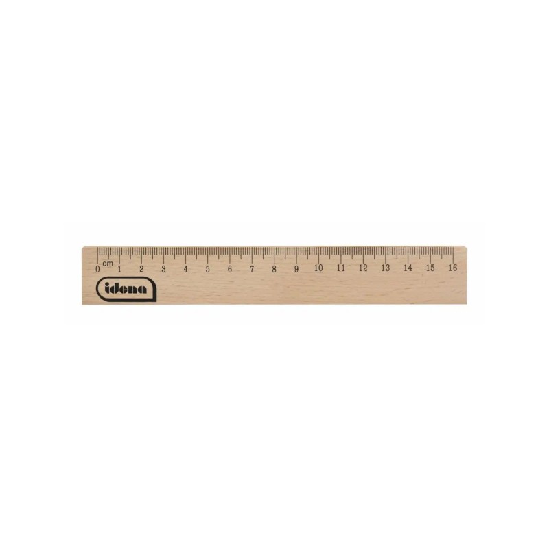 idena Lineal · 16 cm · Holz · unbehandelte Buche
