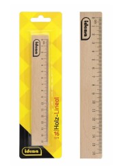 idena Lineal · 16 cm · Holz · unbehandelte Buche