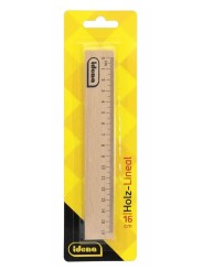 idena Lineal · 16 cm · Holz · unbehandelte Buche