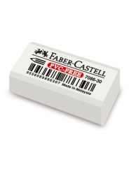 Faber-Castell  Radierer 7086-30 · Weiß · PVC-frei · Weiche Kunststoffmischung · Schmierfreies Radieren · Für Blei- & Farbstifte 
