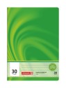 Schulheft DIN A4 in Premiumqualität · Lineatur 30 · 16 Blatt · 90 g/m²-Qualitätspapier · blanko · gelocht und perforiert · Strap