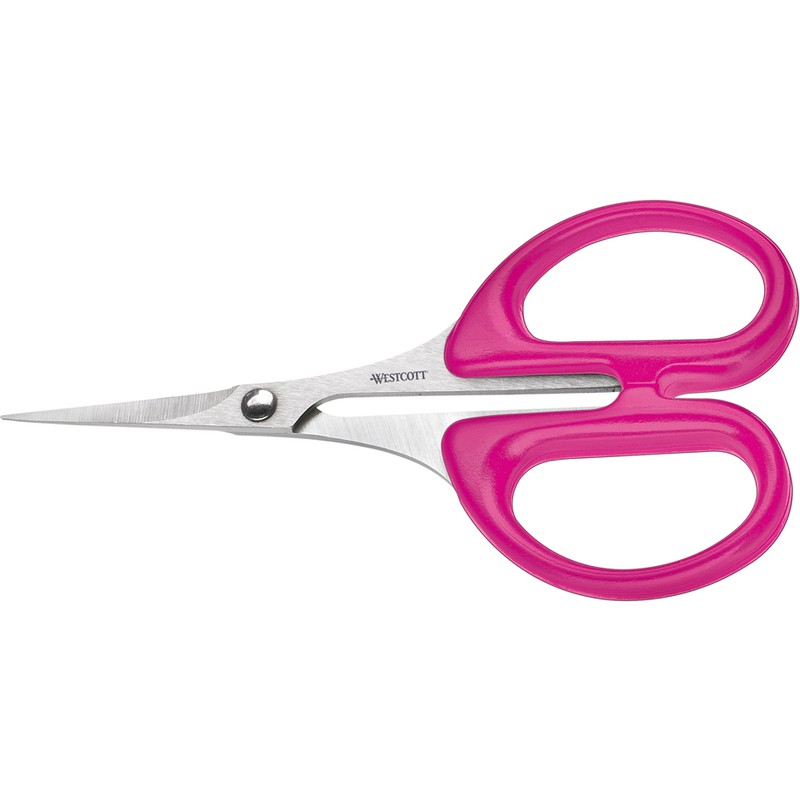 Silhouettenschere 10,4 cm · Pink · Rostfreie Edelstahlklingen · Ergonomischer Kunststoffgriff · Abgerundete Spitze · Für filigra