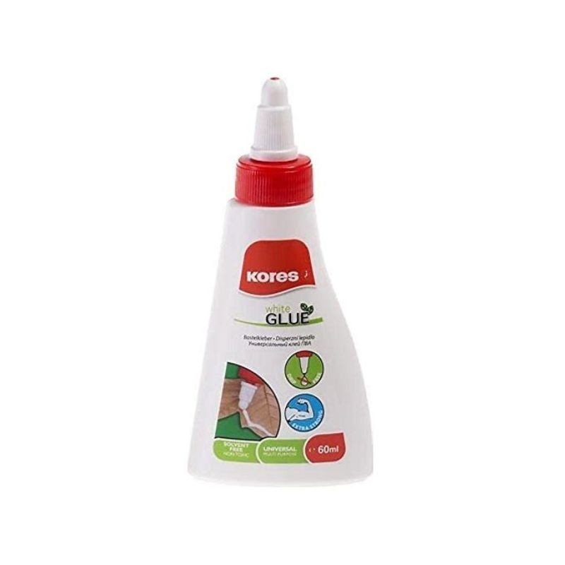 Kores Bastelkleber "whiteGLUE" · lösungsmittelfrei · 60 ml