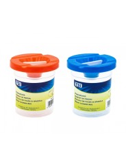 TSI Pinselbecher · rot oder blau · 1 Stück (Farbe ZUFÄLLIG)