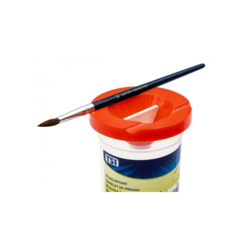 TSI Pinselbecher · rot oder blau · 1 Stück (Farbe ZUFÄLLIG)