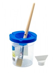 TSI Pinselbecher · rot oder blau · 1 Stück (Farbe ZUFÄLLIG)