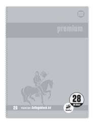 Staufen Collegeblock Premium · A4 · Lineatur 28 · kariert mit Doppelrand · 80 Blatt · 90g/qm · Premiumqualität