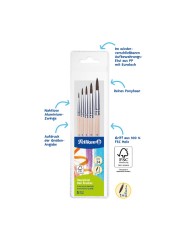 Pelikan Haarpinsel-Set · 5-teilig · Größen 2-6-8-10-12