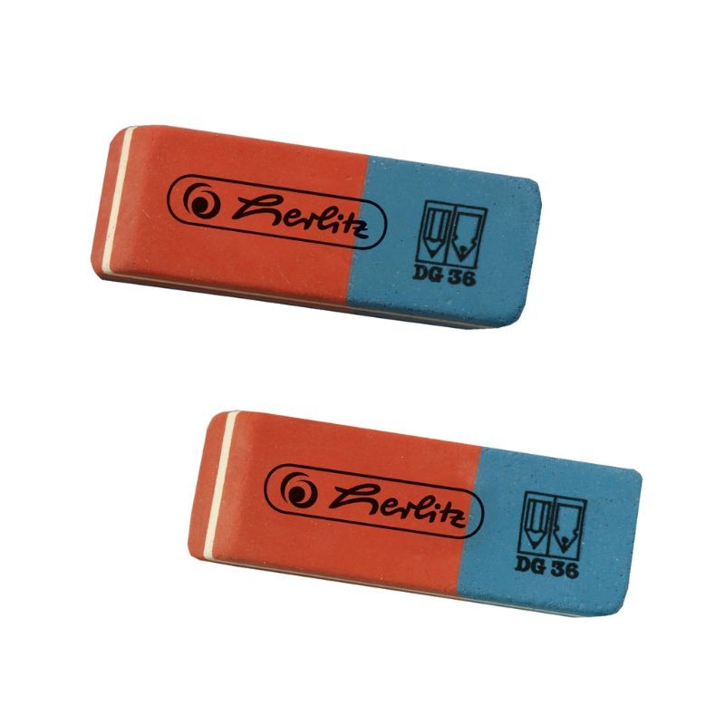 herlitz Radierer BR 4 · blau/rot · 2 Stück