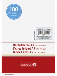 BRUNNEN Karteikarte A7 blanko weiß 100St