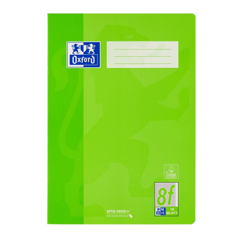 Oxford Schulheft A4 · Lineatur 8f · 90 g/m² · 16 Blatt