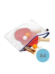 FolderSys Reißverschlussbeutel · DIN A4 · transparent/blau