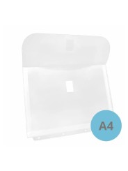 idena Dokumententasche zum Abheften · weiß · für DIN A4  · mit Klettverschluss