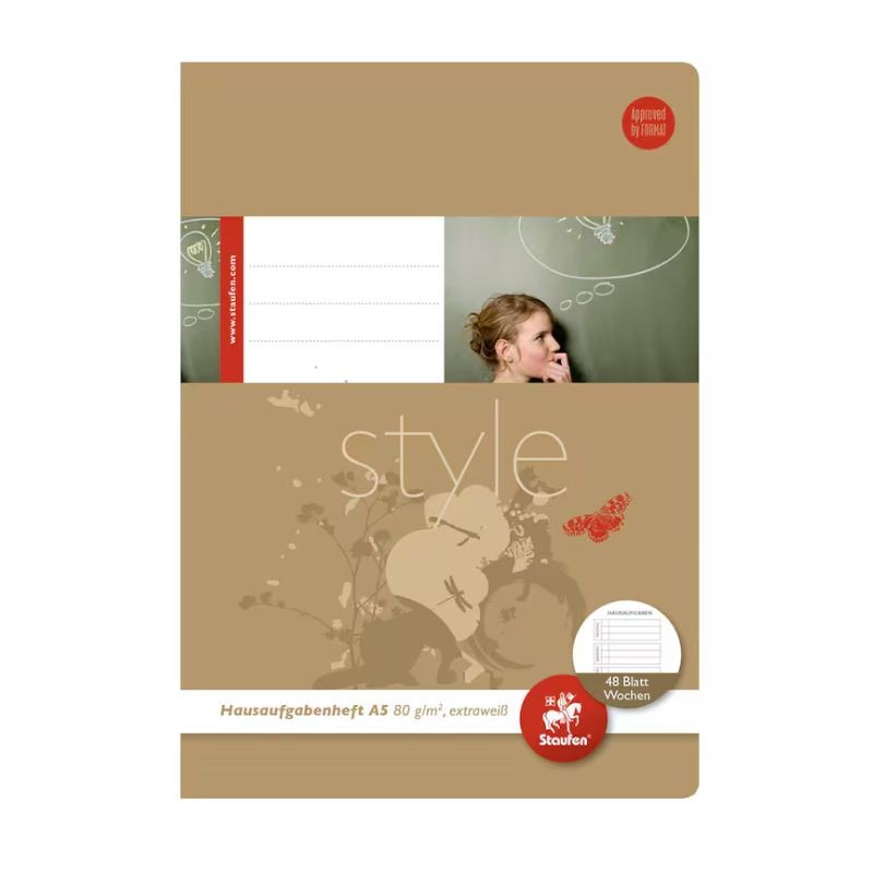 Staufen Hausaufgabenheft Style · DIN A5 · 48 Blatt
