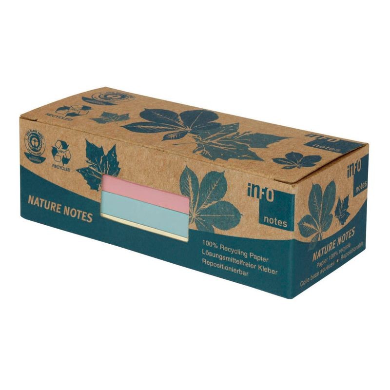inFO Recycling Haftnotizen · 12 Blöcke · 40 x 50 mm