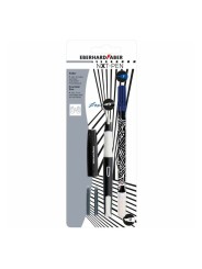 EBERHARD FABER Füller Set NXT · Füller Feder M · Tintenlöscher · 2 Patronen · schwarz/weiß