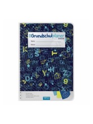 Grundschulplaner DIN A5 · 128 Seiten · Schuljahr 2025/26 · A-, B- und C-Wochen · Farbige Wochentage · Zusatzseiten mit Grundwiss