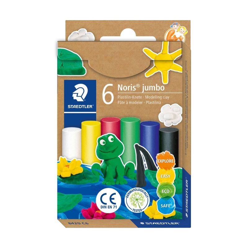 Staedtler Wachsknete Noris® jumbo 842 Plastilin Knete - 6 Farben