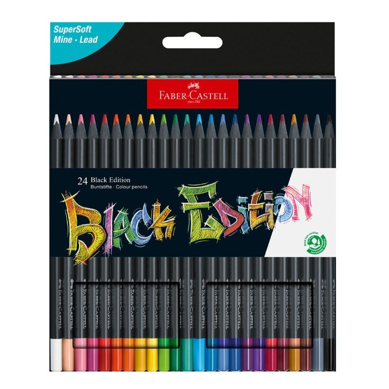 Faber-Castell Buntstifte · Black Edition · 24 Stück