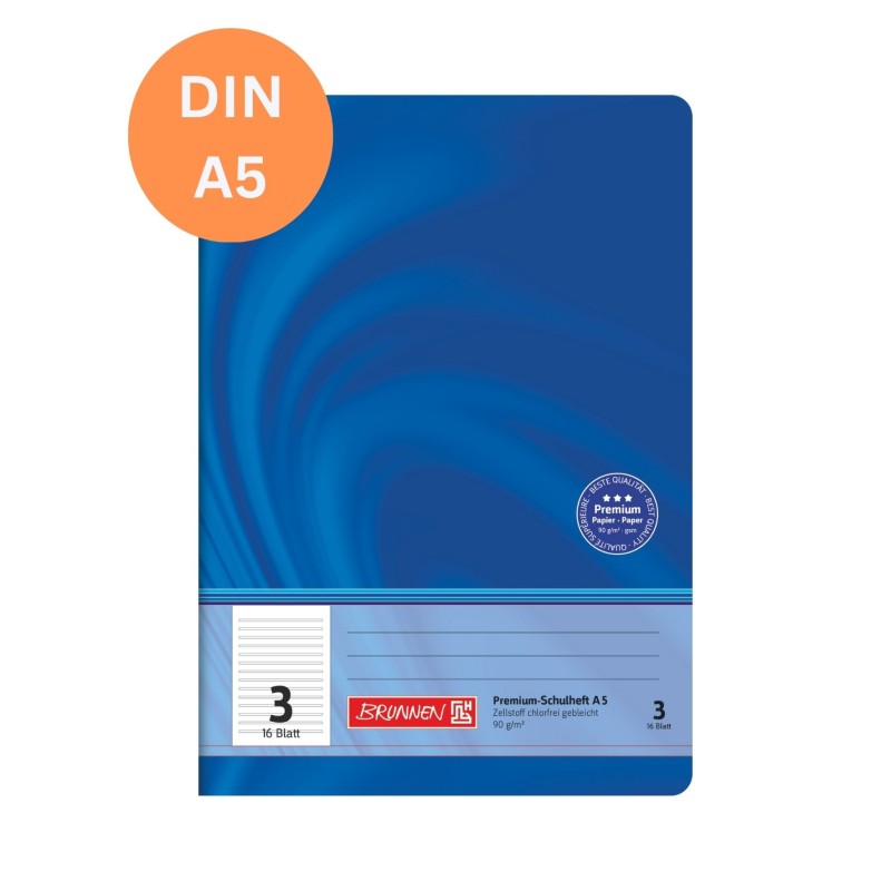 BRUNNEN Schulheft · DIN A5 · Vivendi · Lineatur 3   · 90 g/m² · 16 Blatt