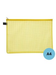 FolderSys Reißverschlussbeutel · DIN A4 · transparent / gelb