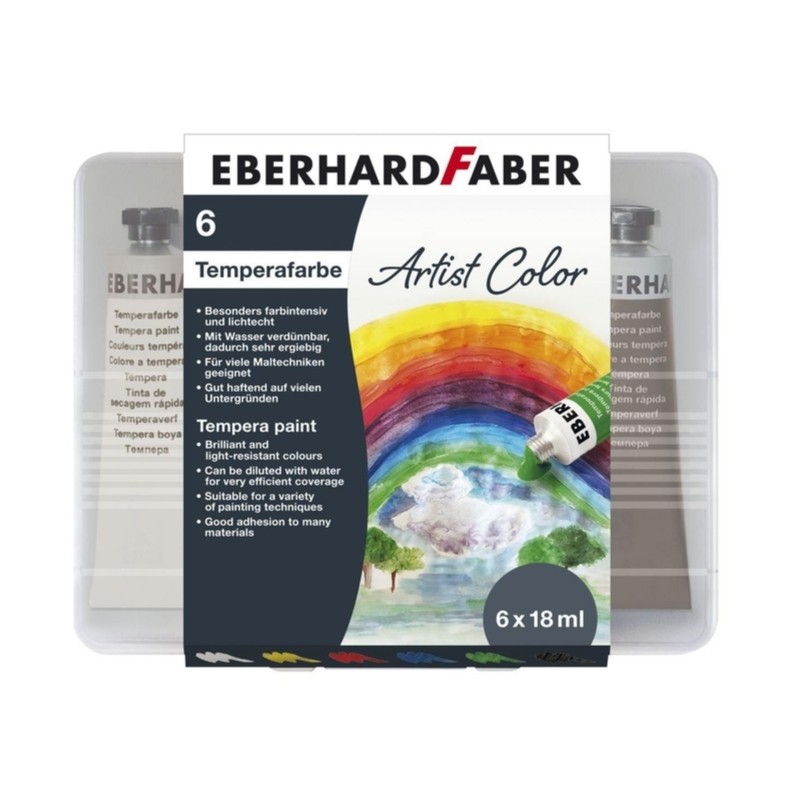 EBERHARD FABER Temperafarben · efa color · 6 Tuben à 18 ml