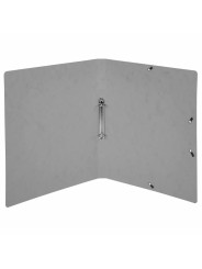 Ringhefter DIN A4 · Grau · 2 Ringe (Ø 15 mm) · Für bis zu 140 Blatt · Colorspan-Karton 355 g/m² · Mit Eckspanngummis · FSC®-zert