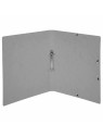 Ringhefter DIN A4 · Grau · 2 Ringe (Ø 15 mm) · Für bis zu 140 Blatt · Colorspan-Karton 355 g/m² · Mit Eckspanngummis · FSC®-zert