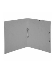 Ringhefter DIN A4 · Grau · 2 Ringe (Ø 15 mm) · Für bis zu 140 Blatt · Colorspan-Karton 355 g/m² · Mit Eckspanngummis · FSC®-zert