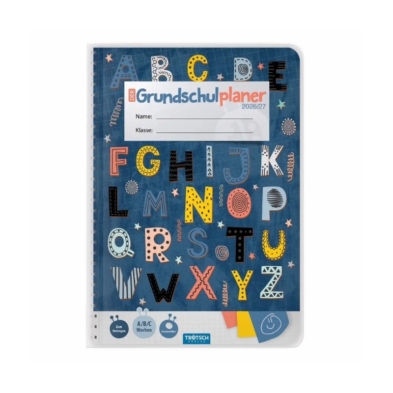 Trötsch Grundschulplaner  · DIN A5  · 2026/27 · Buchstaben