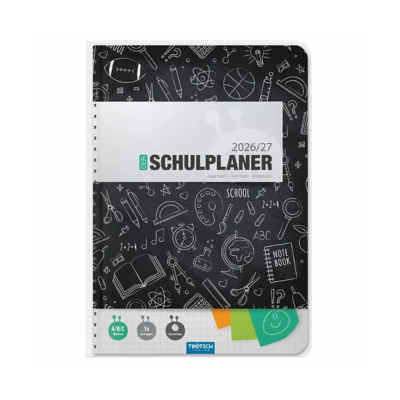 Trötsch Schulplaner · DIN A5  · 2026/27 · schwarz