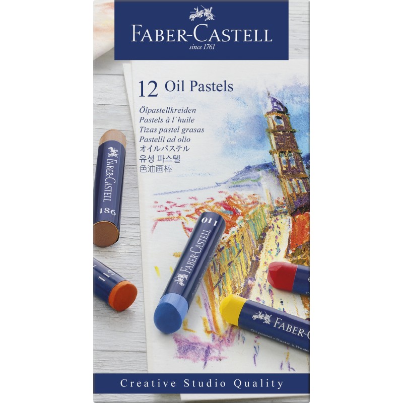 Faber Castell Ölpastellkreiden · Kartonetui · 12 Farben