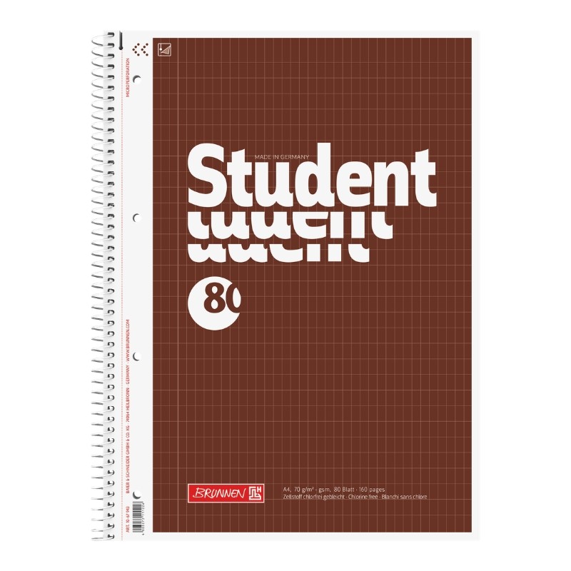 BRUNNEN Collegeblock · Stundent · DIN A4 · rautiert · Lineatur 23