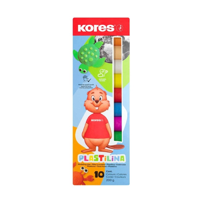 Kores® Knete Plastilina · 10 Farben