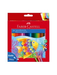 Faber-Castell Aquarell-Buntstifte · Kartonetui mit 24 Stiften und Pinsel