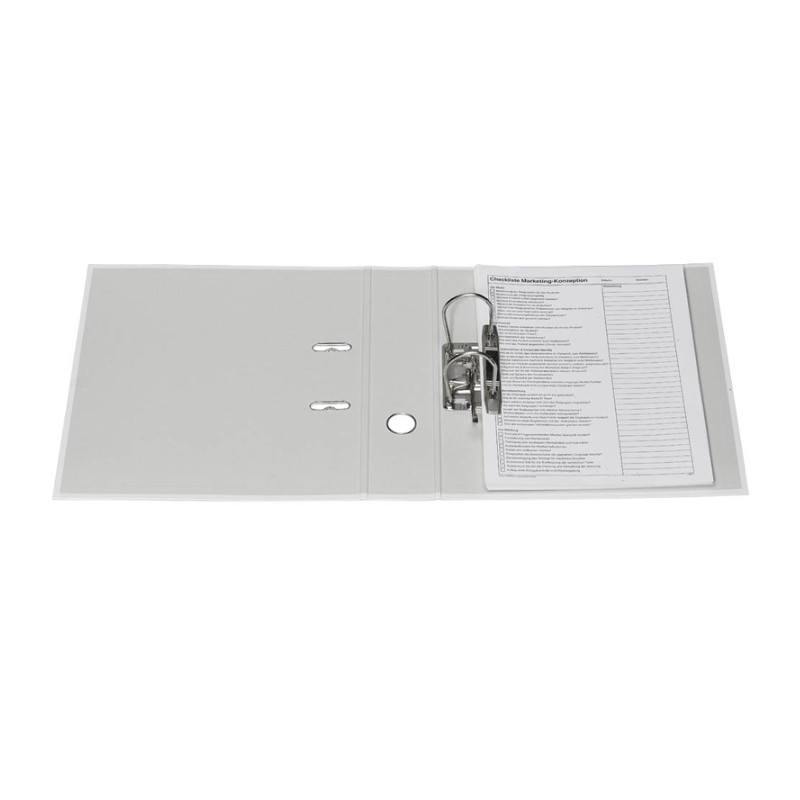 Ordner DIN A4 · Rückenbreite 7,5 cm · PP-Folie außen · Hebelmechanik mit Druckniederhalter · Sichttasche mit Rückenschild · Grif