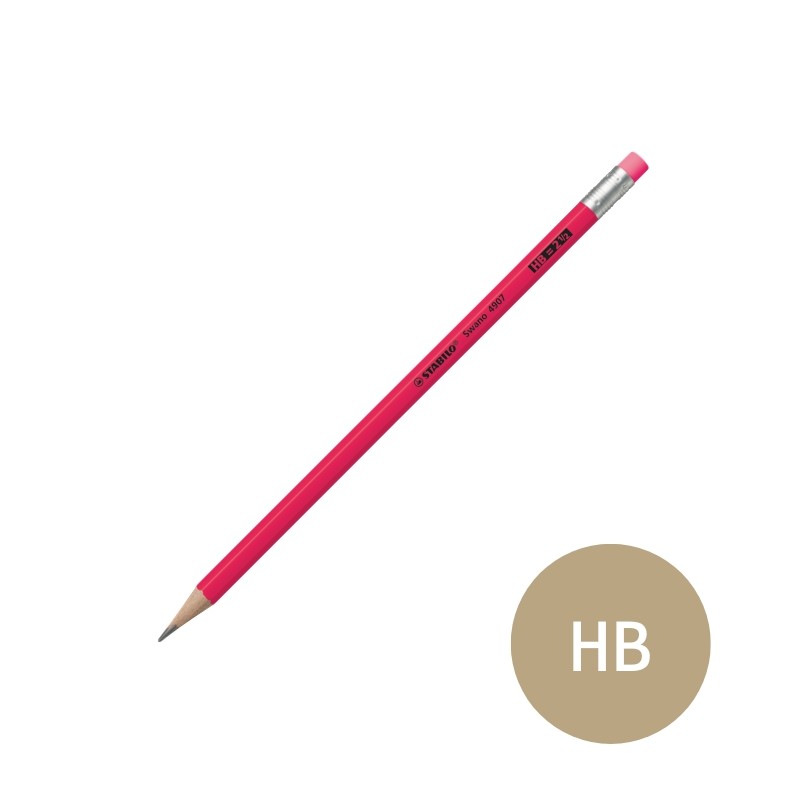STABILO® Swano® Bleistift mit Radierer · pink · HB
