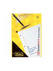 Idena Schulblock · A4 · 50 Blatt · Lineatur 28 · kariert · Doppelrand