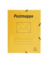 Postmappe DIN A4 · Gelb · 425 g/m² Colorspan-Karton · 3 Klappen · 2 Gummizüge · FSC-zertifiziert · Für ca. 200 Blatt