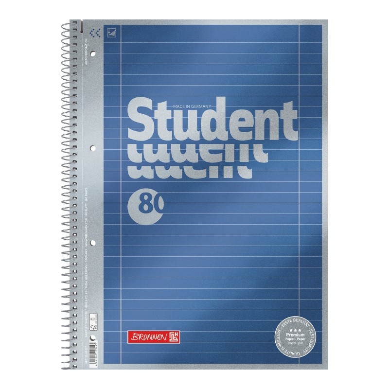 BRUNNEN Premium-Collegeblock · DIN A4 · Lineatur 27