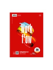 Staufen Style Collegeblock Workflow · DIN A4 · Lineatur 26 · kariert mit weißem Rand einseitig · 80 Blatt · 70g/qm