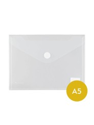 FolderSys Dokumententasche · DIN A5 · transparent glatt · Druckknopfverschluss